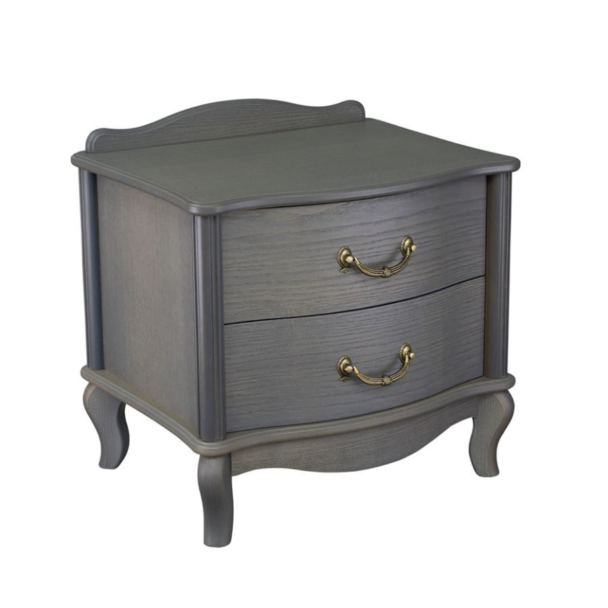 Прикроватная тумбочка Джульетта 2 ящика  (Серый ясень) Ls фото 1