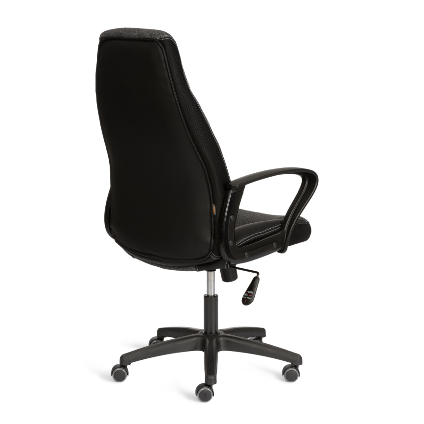 Кресло Интер/Inter (24) кож/зам/ткань, черный/серый, 36-6/207/TW-12/TW-11 фото 2