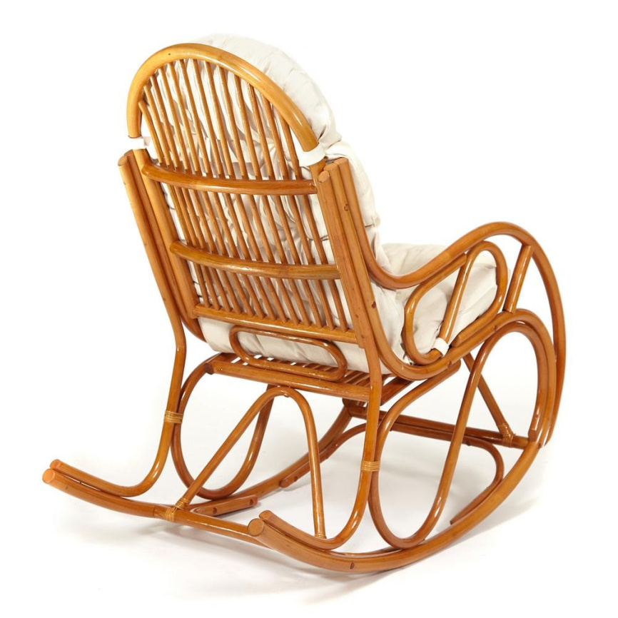 Кресло-качалка Виенна/Vienna (разборная) /без подушки/ натуральный ротанг, 58х133х102см, коньячный фото 2