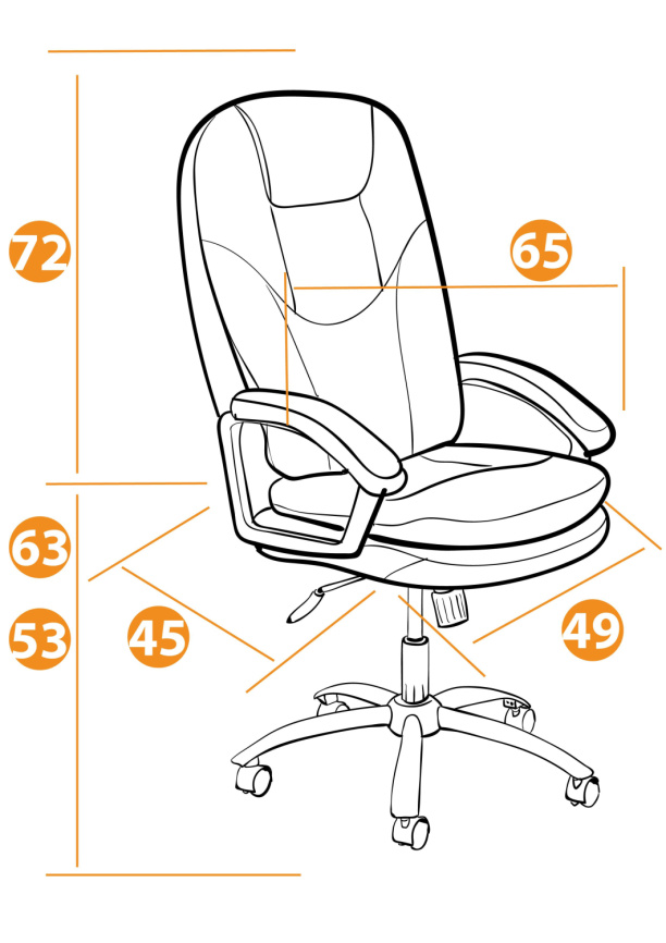 Кресло Софти Люкс/Softy Lux кож/зам, черный, 36-6 фото 20
