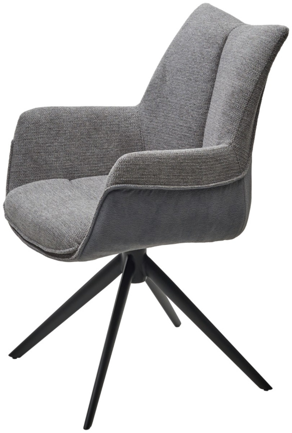 Стул PONTUS 360 град. поворот. KN01-03 Серый/ BZ1046-02 Темно-серый/ Черный, ®DISAUR фото 10