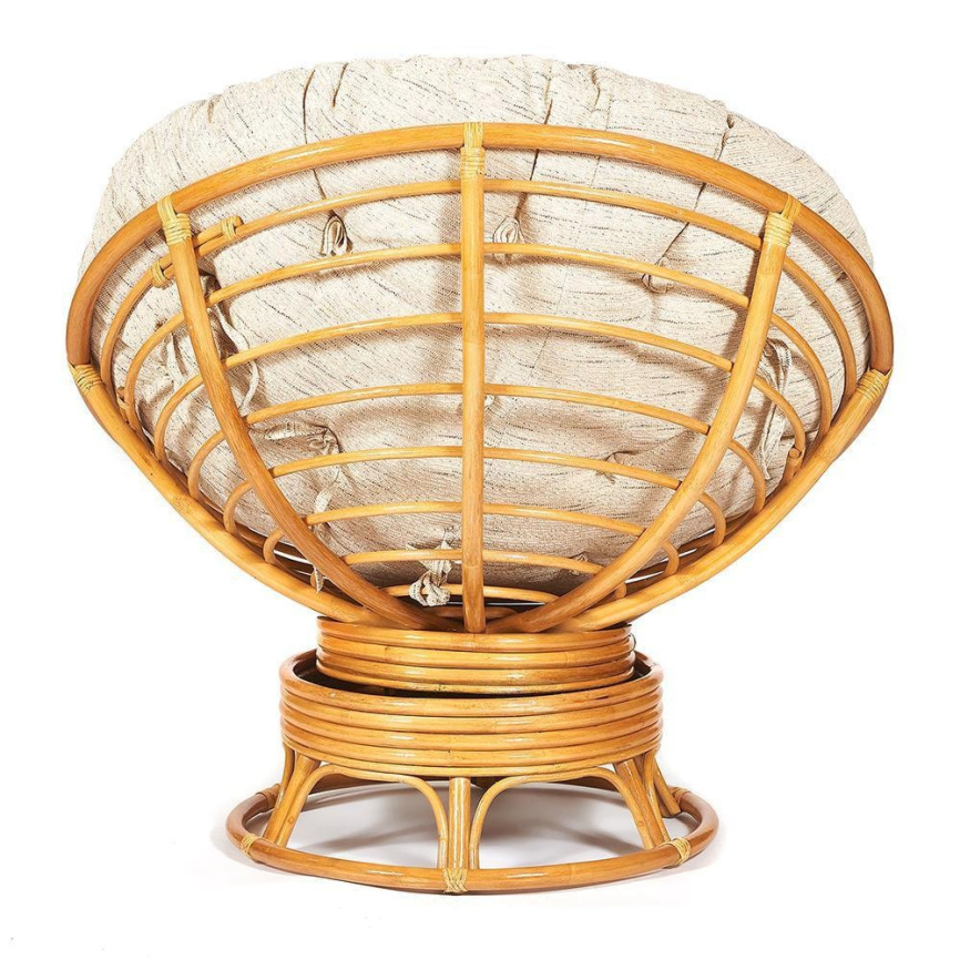 Кресло-качалка Папасан/Papasan (W 23/01 B) /с подушкой/ 115х78х104см, медовый, ткань старт фото 12