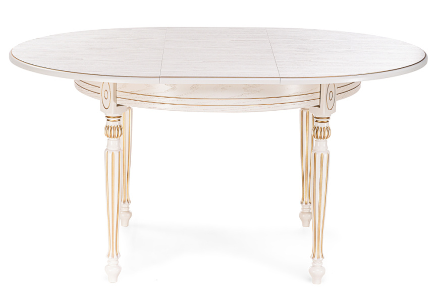 Стол деревянный Брейзер молочный / золото фото 4