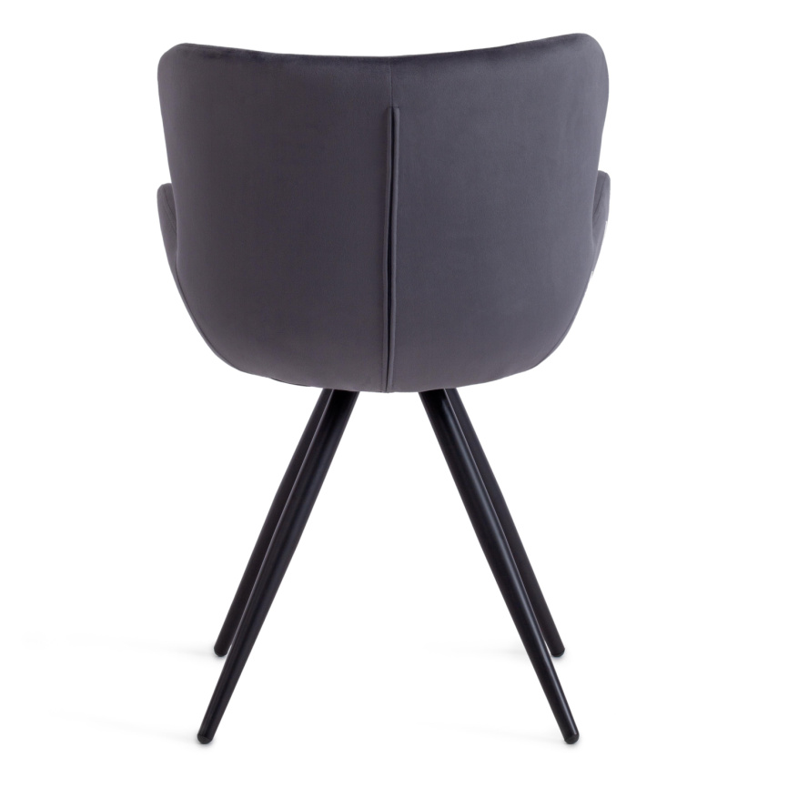 Кресло BOEING ( mod. 9120) / 1 шт. в упаковке металл/вельвет, 42x58x84.5x47см, серый (HLR 21)/черный фото 4