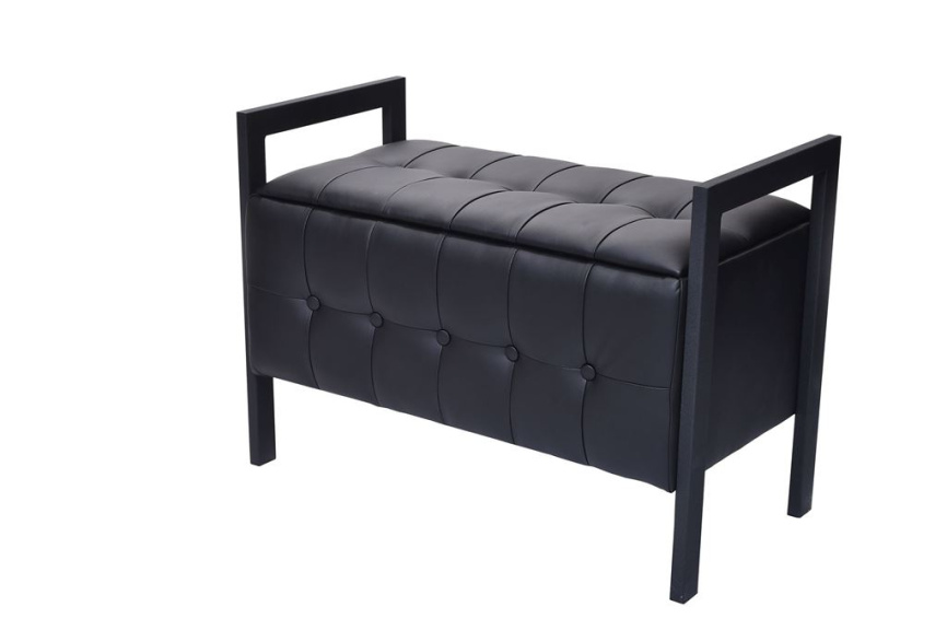 Пуф "Луго" (Леон)  черный фото 2