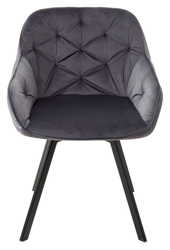 Стул GALE 360 град. поворот. BLUVEL-14 GREY, велюр/ черный каркас, М-City фото 4