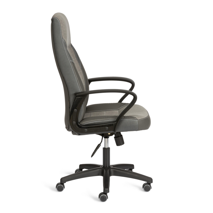 Кресло Интер/Inter (24) кож/зам/флок/ткань, серый/металлик, C-36/29/TW-12 фото 7