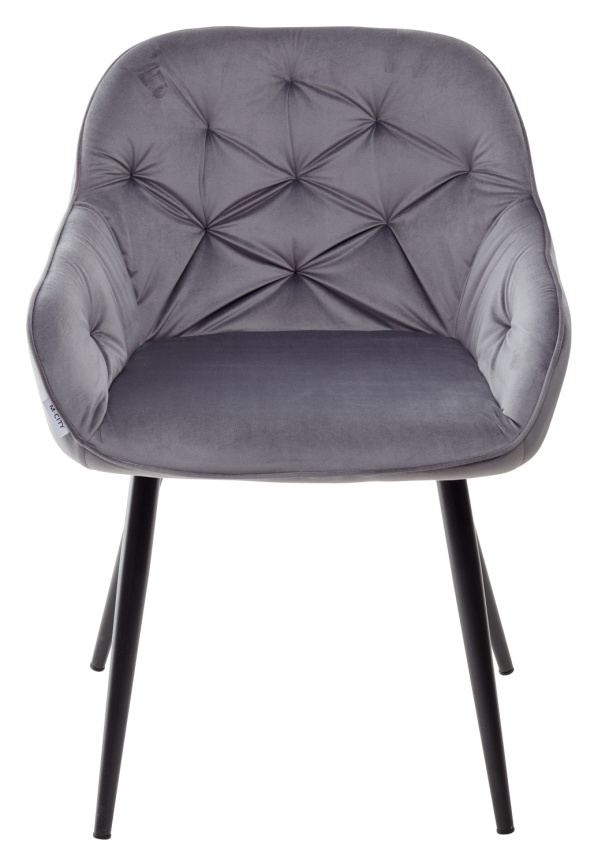 Стул BREEZE BLUVEL-14 GREY, велюр / черный каркас М-City фото 3